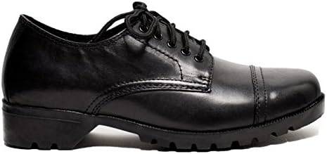 Women's Oxfords Leather Business Formal Shoes Lace up All Real Leather Working Shoes 00W (7, Black)