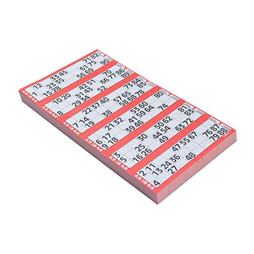 Jumbo Bingo Tickets pads 6 to view (Red)
