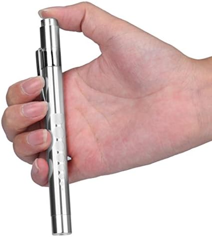 Pen Flashlight, BOKOLI Medical First Aid LED Light Torch Doctor Nurse EMT Emergency (Silver)