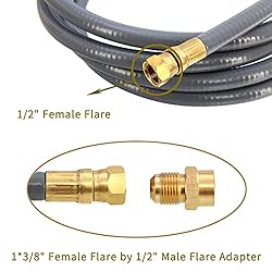 Upgraded 36 Feet 1/2 Inch Natural Gas Hose propane