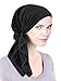 The Bella Scarf Chemo Turban Head Scarves Pre-Tied Bandana for Cancer Raven Black