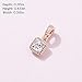 Pandora Jewelry Square Sparkle Halo Cubic Zirconia Necklace in Pandora Rose