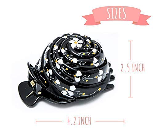 Bun Cover Hair holder, Hand Crafted Hair Clip. This Attractive Hair Accessory Can Be Used As A Bun Maker Or a Hair Grip. Hair Styling for Women For thick and thin hair. 2 Pcs Uniquely Hand Painted.