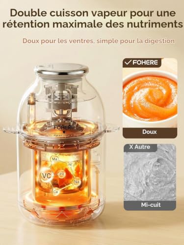 Nutri Ease All Steps Multifunctional Baby Food Processor with 3 Programs, One Step Steamer, Self-Cleaning, Auto Cooking & Mixing, Healthy Home Baby Feeding, BPA Free