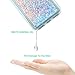iPhone 7 / iPhone 8 Case with Floating Liquid - SUPVIN Liquid Phone Case for Girls, Fashion Flowing Liquid Floating Luxury Bling Glitter Sparkle Diamond Hard Clear Case for Apple iPhone 7 / iPhone 8