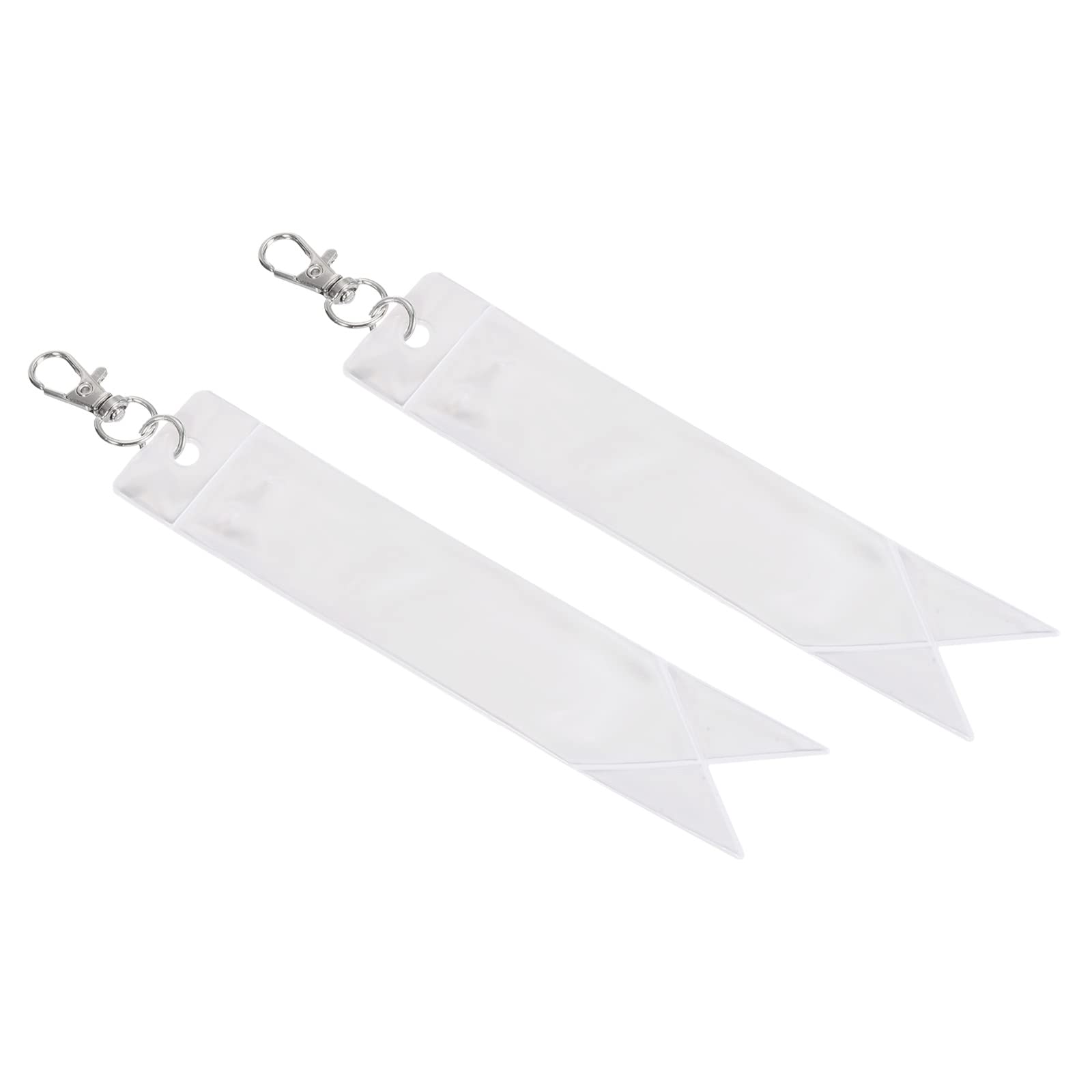 PATIKIL Safety Reflector, 2 Pack Tag Pendant PVC Reflective Gear Keychain for Backpack Bag Jacket, Silver