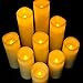 Eldnacele Flameless Flickering Pillar Candles, LED Battery Operted Candles with Remote and Timer, Set of 9(H 4