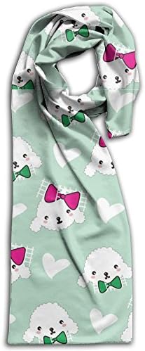 Lovely White Puppy Winter Scarves Lightweight Warm Towel Stylish Shawl Scarf Adult