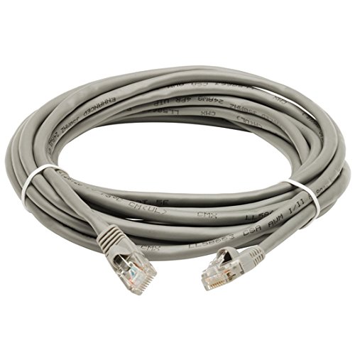 14' FT Gray CAT5e Patch Cable Copper UTP 350 MHz Molded Booted RJ45 NetworkSnagless 24 AWG Stranded Male to MaleRJ-45Enhanced Category 5e High Speed Ethernet Data Computer Gaming Jumper
