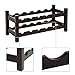 SONGMICS Bamboo Wine Display Rack, 2-Tier 12-Bottle Storage Shelf, Brown UKWR001BR