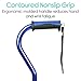Vive Quad Cane - Walking Stick for Men and Women - Lightweight Adjustable Staff - Comfortable Right and Left Hand Grip for Stability Support - Four Prong Sturdy Aluminum Travel Aid - 4 Tip Blue