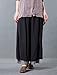 Mordenmiss Women's Casual Loose Fit Layers Wide Leg Pants (Large, Black)