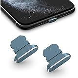 TITACUTE 2 Pack Anti Dust Plugs for iPhone 11, iPhone 11 Pro Max Dust Cover 8 Pin Dust Plug with Mini Storage Box iPhone Charging Port Plugs Compatible with iPhone 11 Pro/XS Max/XR/ 8 Plus Grey