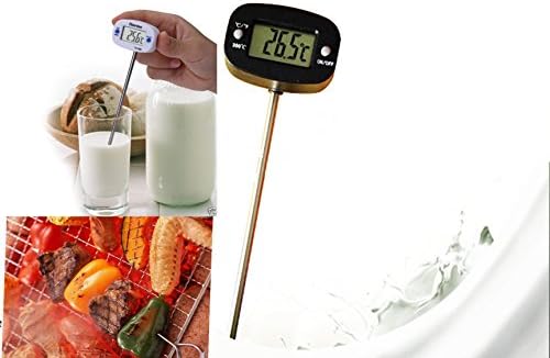 TZWNS Kitchen Cooking Food Meat Probe Digital BBQ Thermometer, Chocolate Oven Thermometer (black)