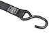 PowerTye 1.5in x 6ft Ergonomic Ratchet Tie-Down Kit w/Latching Hooks, Soft-Tyes, and Storage Bag - Made in USA - 1,000 lb. WLL / 3,000 lb. Breaking Strength - Black (Kit)