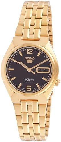 Amazon.com: Seiko Men's SNKL26 Gold Plated Stainless Steel Analog