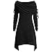 Orangeskycn Women Pullover Ruched Long Foldover Collar Tunic Top Plus Size