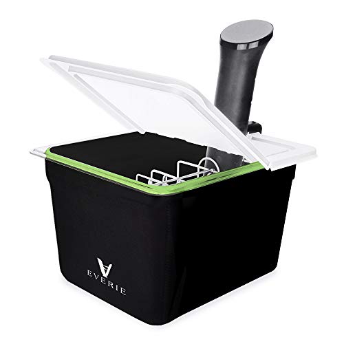 EVERIE Sous Vide Container 12 Quarts with Collapsible Hinge Lid and
