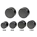 OIDEA 4 Pairs 6-12MM Stainless Steel Fake Gauges Fauc Cheater Dumbbell Earring Studs, Nickel Free, Black