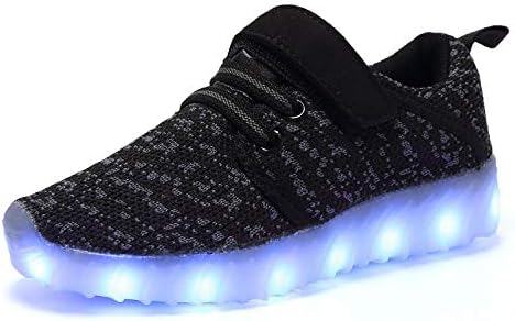 LED Light up Shoes Kids Boys Girls USB Charging Low Top Sneakers Flashing Shoes Toddler Casual Shoes Christmas Halloween