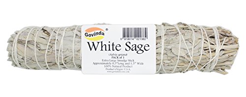 Govinda 8.5"+ Large California White Sage, Each Stick Approximately 8.5 Inches Long and 1.5 Inches Wide for Smudging, Energy Clearing, Protection, Incense, Meditation, Made in USA (1 - Extra Large) - Thumbnail 2