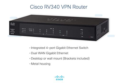 Cisco RV340 VPN Router, 4 Gigabit Ethernet (GbE) Ports, Dual WAN, Limited Lifetime Protection (RV340-K9-NA) - Image 3