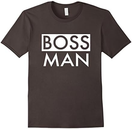 Men's Boss Man T-Shirt Matching Family Couple Portrait Husband Dad XL Asphalt