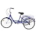 MOPHOTO Adult Tricycles 1/7 Speed Three Wheel Bike Cruise Trike, Adult Tricycle 24/26 Inch for Men/Women/Elderly/Young (26-Inch Wheel, 1-Speed, Blue)thumb 2