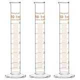 StonyLab 3-Pack Borosilicate Glass 50ml Heavy Wall