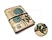 FX Classic Vintage Style Journal Writing Leather Refillable Spiral Notebook 7.5 x 5.8 Inches as Art Sketchbook, Travel Diary Book (Color-2)