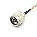DZS Elec 2pcs RG316 Wire Jumper 15cm SMA Male to N Male with Connecting Line RF Coaxial Coax Cable Antenna Extender Cable Adapter Jumper