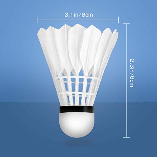 Badminton Birdie, 12 Pack Duck Feather Badminton Shuttlecocks with