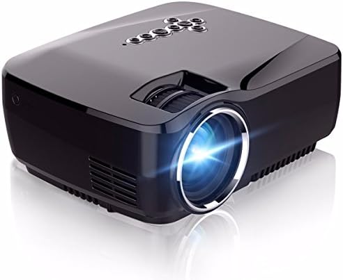 WiFi Projector, 1200 Lumens Wireless Mini LED Video Projector Support 1080P VGA USB SD AV HDMI Miracast Airplay for Home Theater Movie Video Games