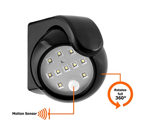 Hoont Bright LED Indoor/Outdoor Battery Powered Wall Light Fixture with Motion Detection - Auto On/Off