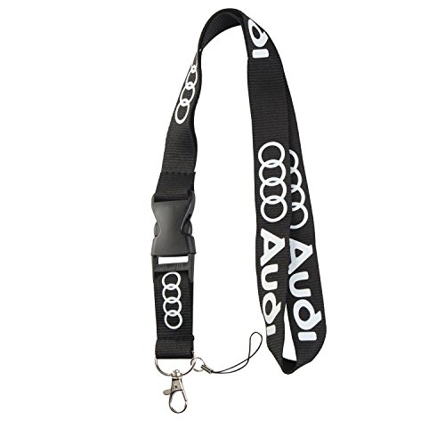 Lanyard Keychain Holder Keychain Key Chain Black Lanyard Clip with Webbing Strap (Audi)
