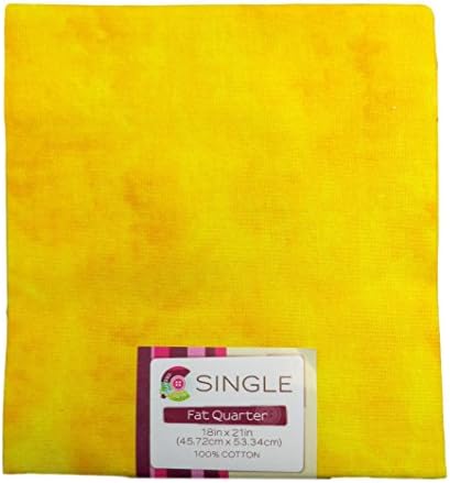Creative Cuts Single Fat Quarter Quilting Fabric, 18" X 21" (Textured Yellow)