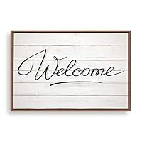 Framed Canvas Wall Art Welcome Canvas Prints Home Artwork Decoration for Living Room,Bedroom - 16x24 inches