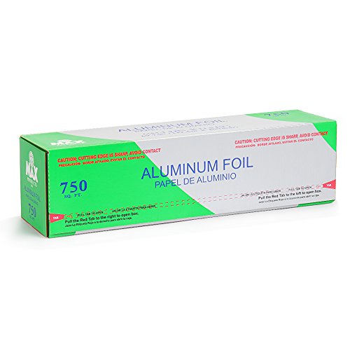 Aluminum Foil Silver Paper Wrap 750 Square Foot Roll 11.8"x750'