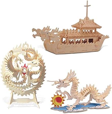 lucky dragon and phoenix wooden puzzle