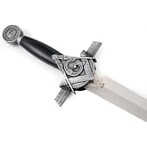 Snake Eye Tactical Fantasy Mason Knight Crusader Protected Hunting Knife (Silver-9214)