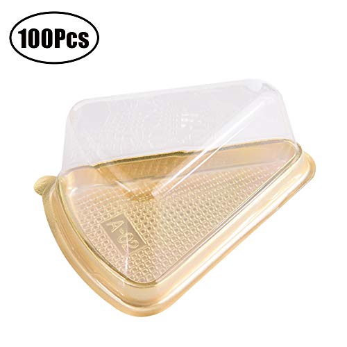 Cake Slice Boxes. Dart Solo C57PST150 Small Clear Plastic Hinged Food