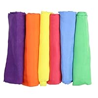 Camden Rose Vibrant Rainbow Play Silks, 21" Square, Set of 6