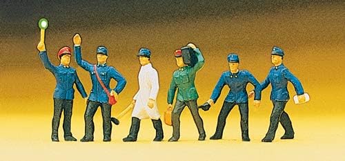 Preiser 10010 Railroad Personnel Railroad Workers Ho Model Figure