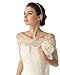 SIQINZHENG Off-Shoulder Half Sleeves White Lace Bolero Wedding Jackets Bridal Wraps (10)