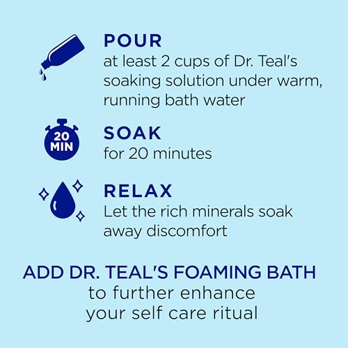 DR TEAL’S PURE EPSOM MAGNESIUM SALT SOAK, RESTORATIVE MINERALS WITH MAGNESIUM, POTASSIUM & ZINC, 3 LBS