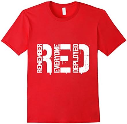 Men's Red Friday T Shirts - Remember Everyone Deployed T Shirt 2XL Red