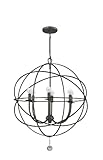 Crystorama Solaris 6 Light Bronze Sphere Chandelier