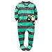 Carters Baby Boys 1-Piece Fleece PJs Monster Truck Stripe Turquoise