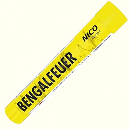 Bengalfeuer gelb 1 Stück Bengalfeuer Nico Bengalen Bengalo Feuerwerk