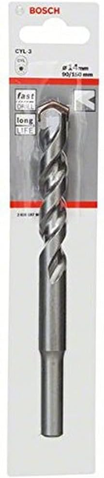 Bosch CYL-3 Concrete Drill Bit 14mm x 90mm x 150mm Silver